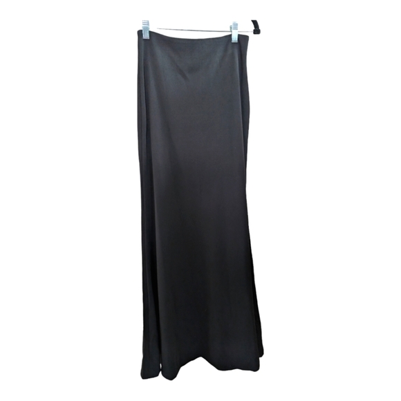 Lulu's Black Crepe Mermaid Lined Maxi Skirt Size Small EUC - Picture 1 of 7